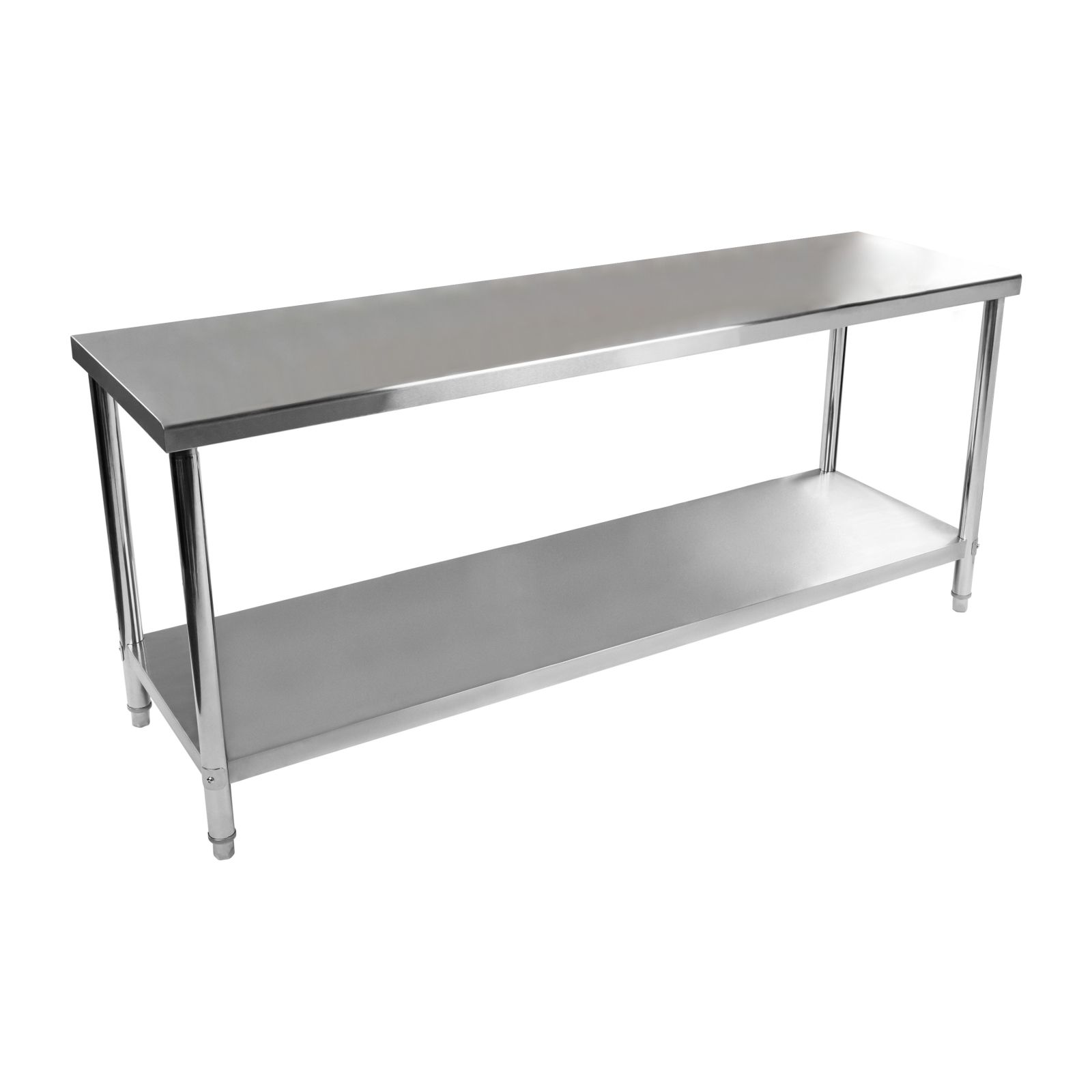 Pracovný stôl z ušľachtilej ocele - 200 x 60 cm - 195 kg nosnosť