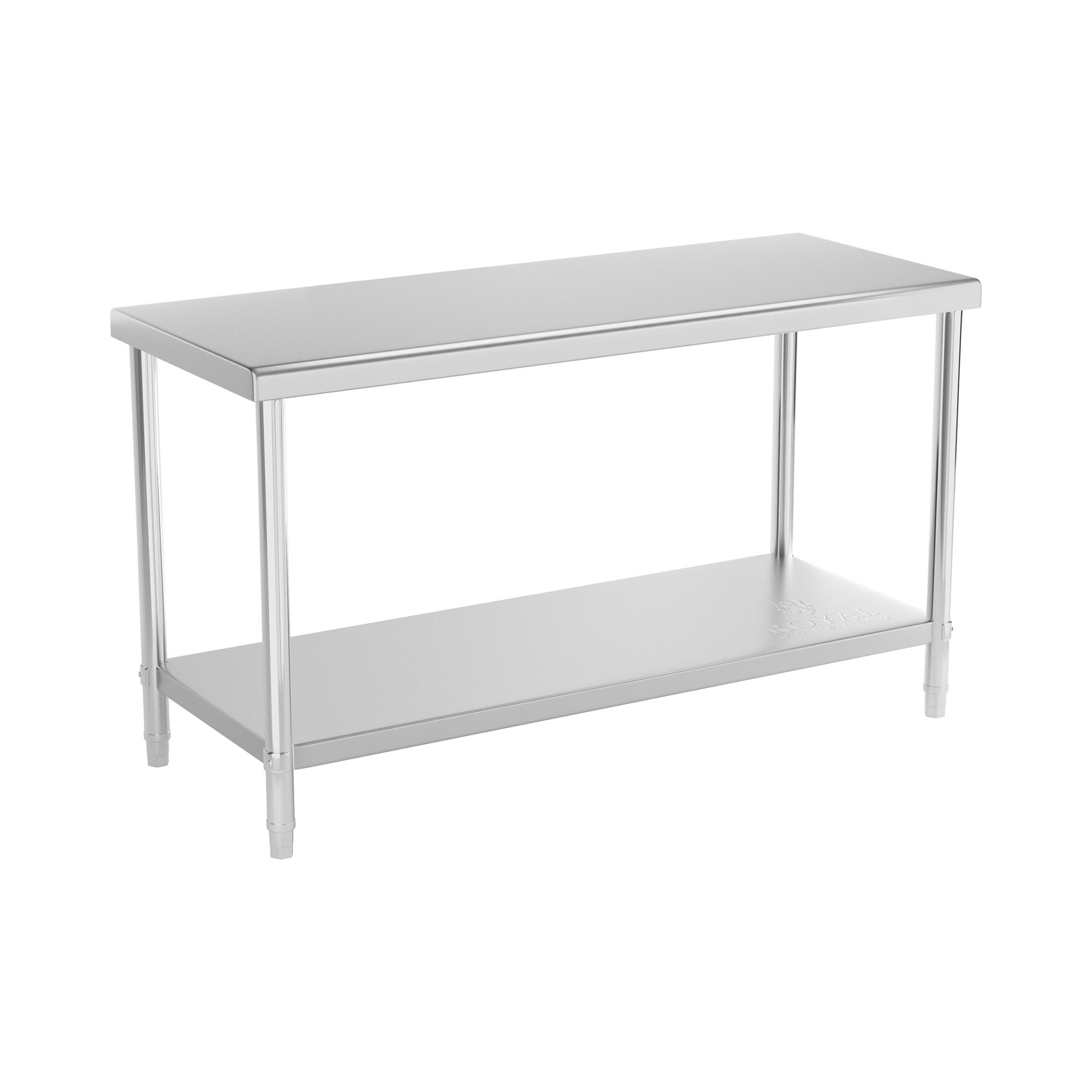 Pracovný stôl z ušľachtilej ocele - 150 x 60 cm - nosnosť 230 kg