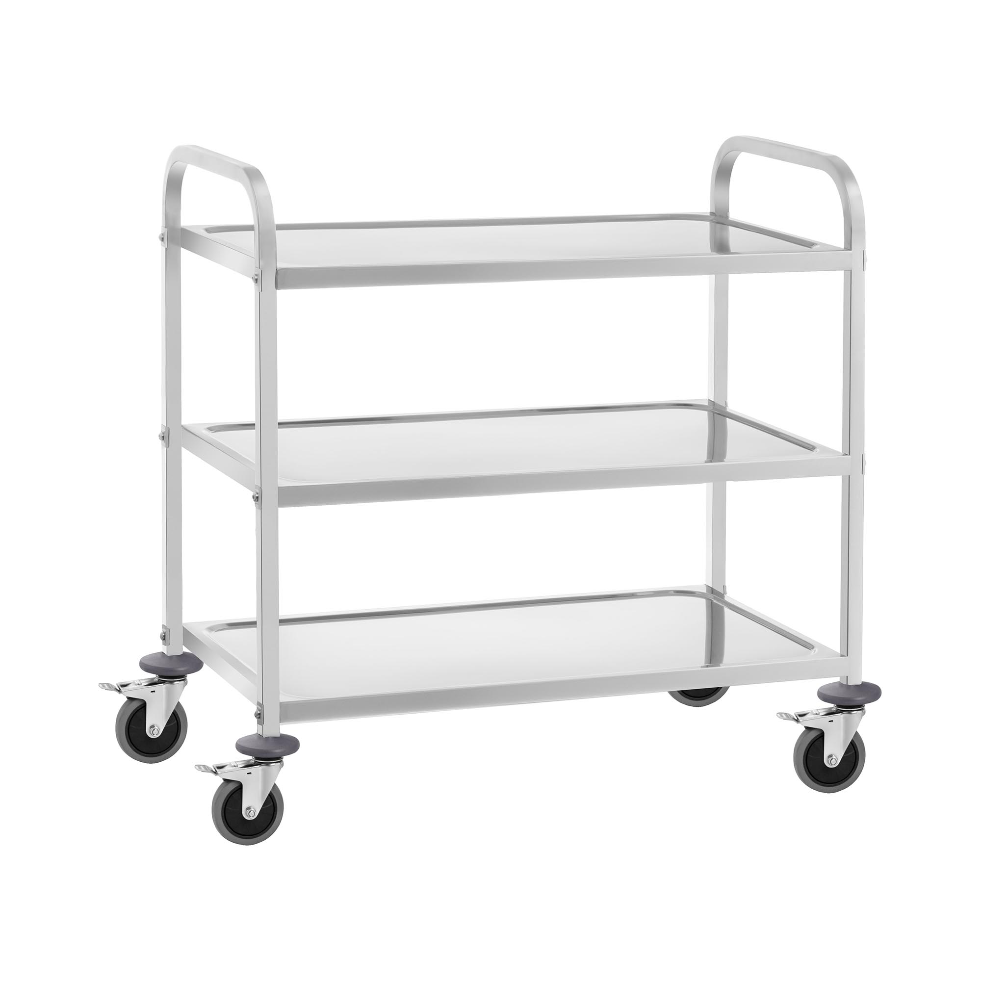 Carrello di servizio in acciaio inox - 3 ripiani - fino a 355 kg