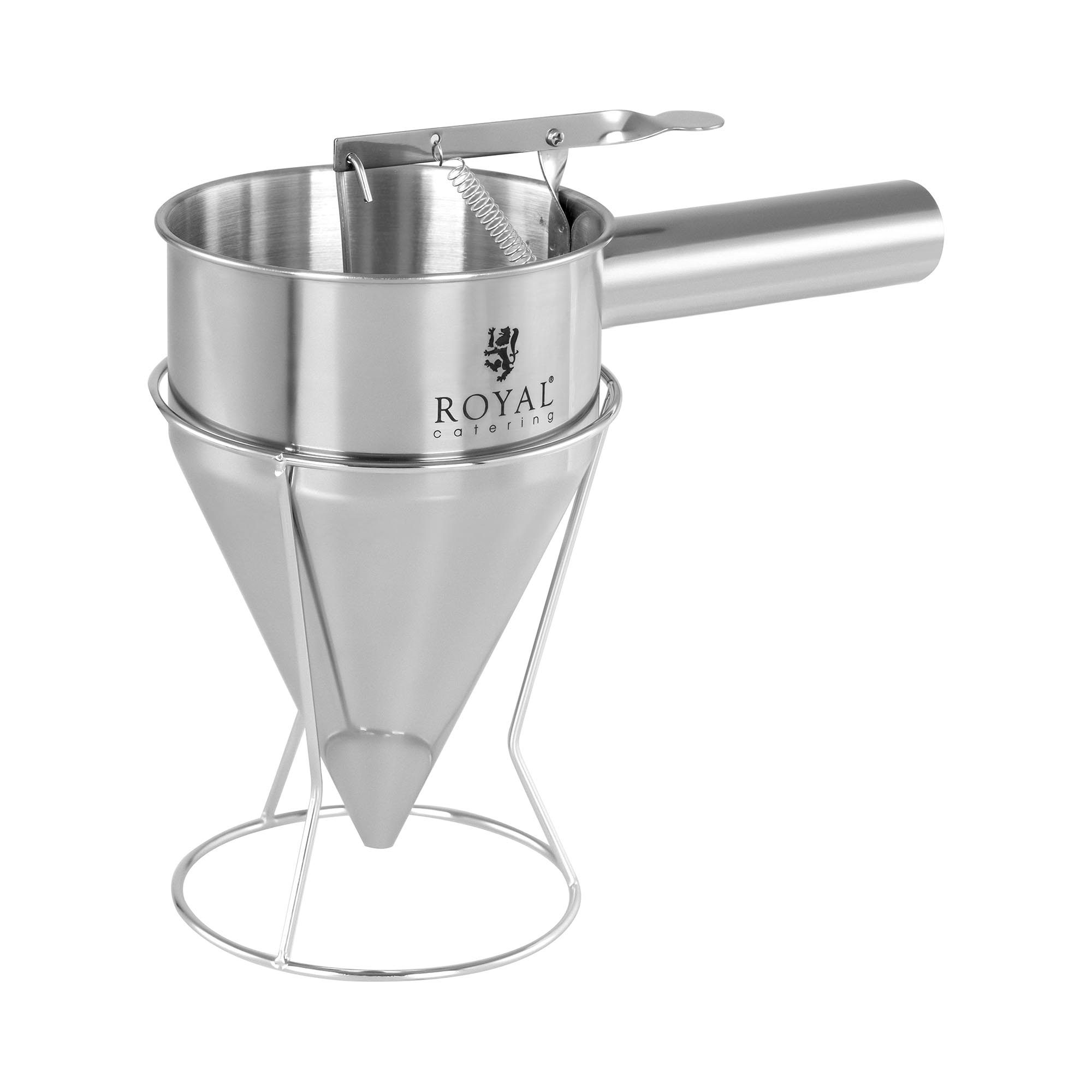 Cukrarský lievik 1,2 l ušľachtilá oceľ dávkovací otvor: 8 mm - Plniace lieviky Royal Catering