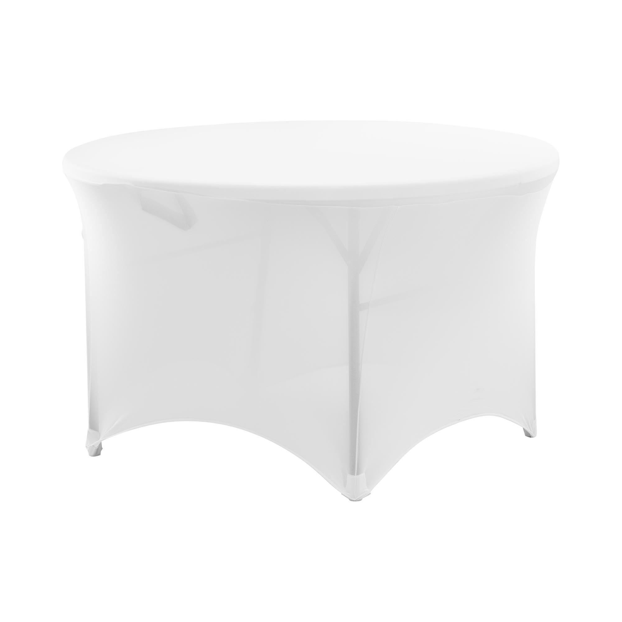 Obal na stôl - biely - Royal Catering - okrúhly