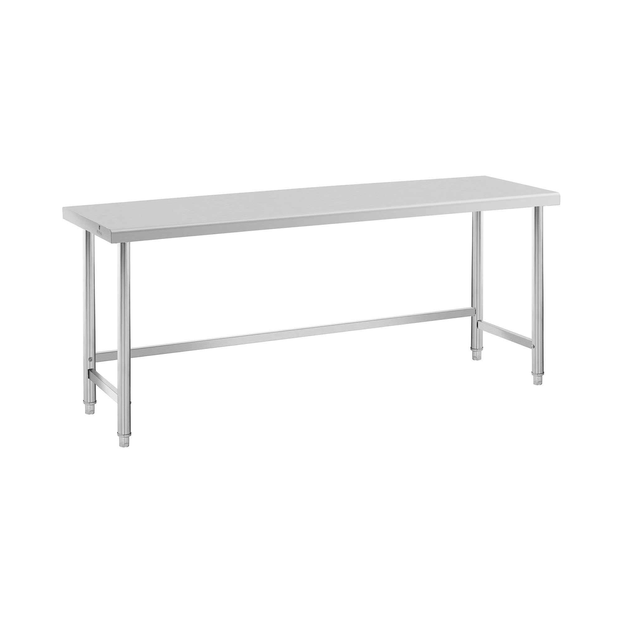 Pracovný stôl z nehrdzavejúcej ocele - 200 x 60 cm - nosnosť 95 kg