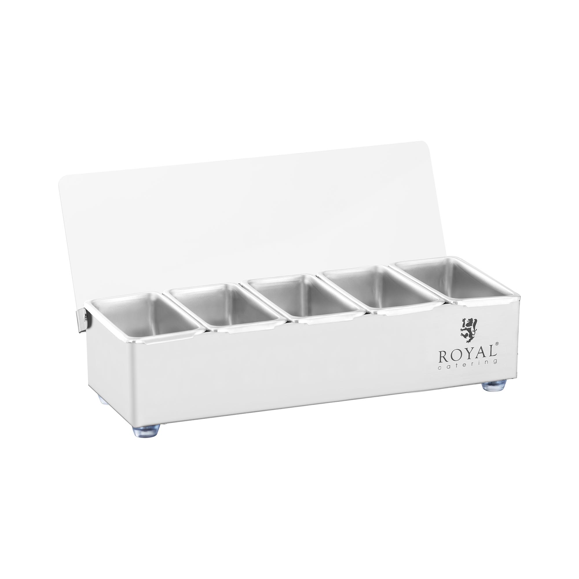 Contenitore portacondimenti - Acciaio inox - 5 x 0,4 L - Royal Catering