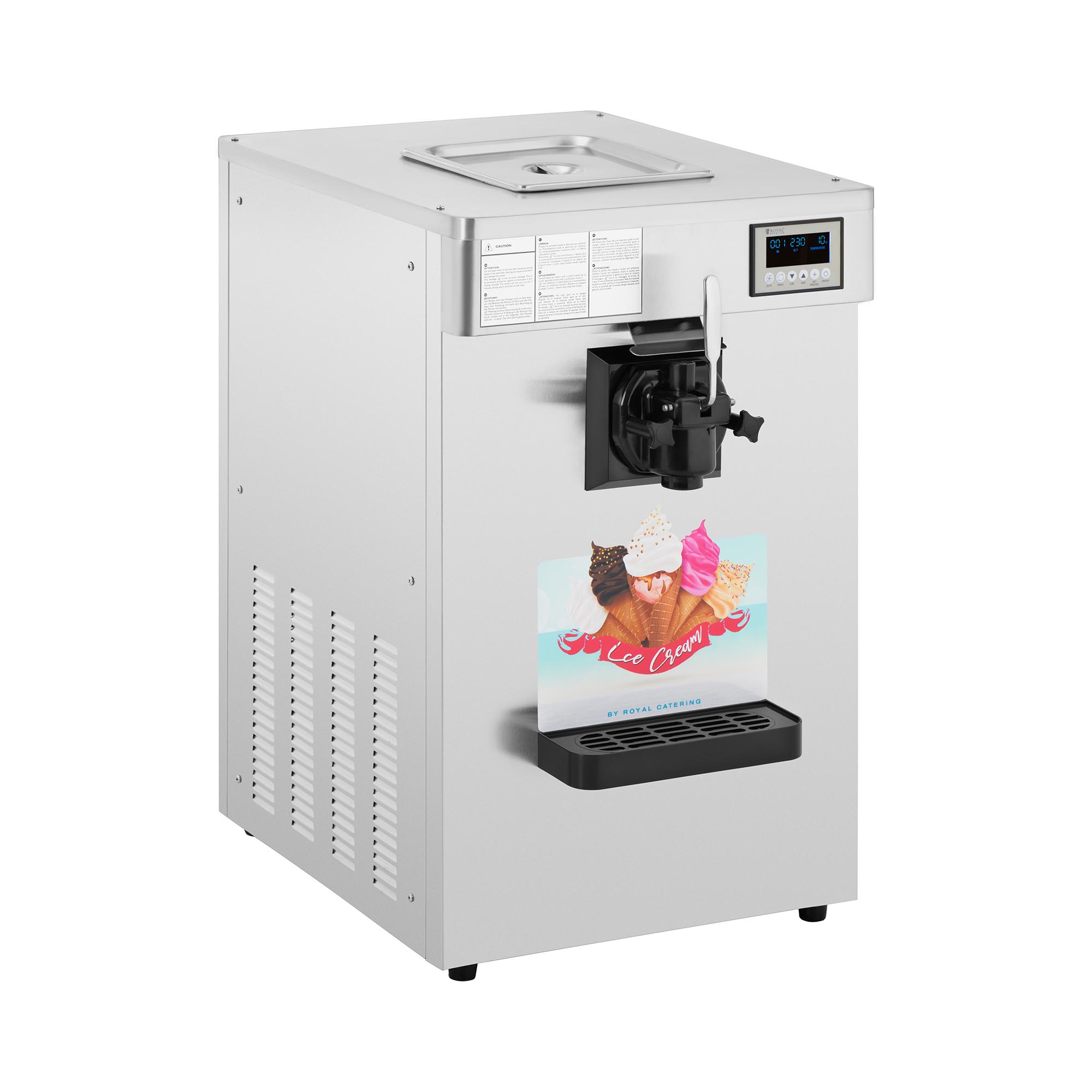 Macchina per gelato soft - 1.150 W - 18 l/h - 1 gusto - Royal Catering