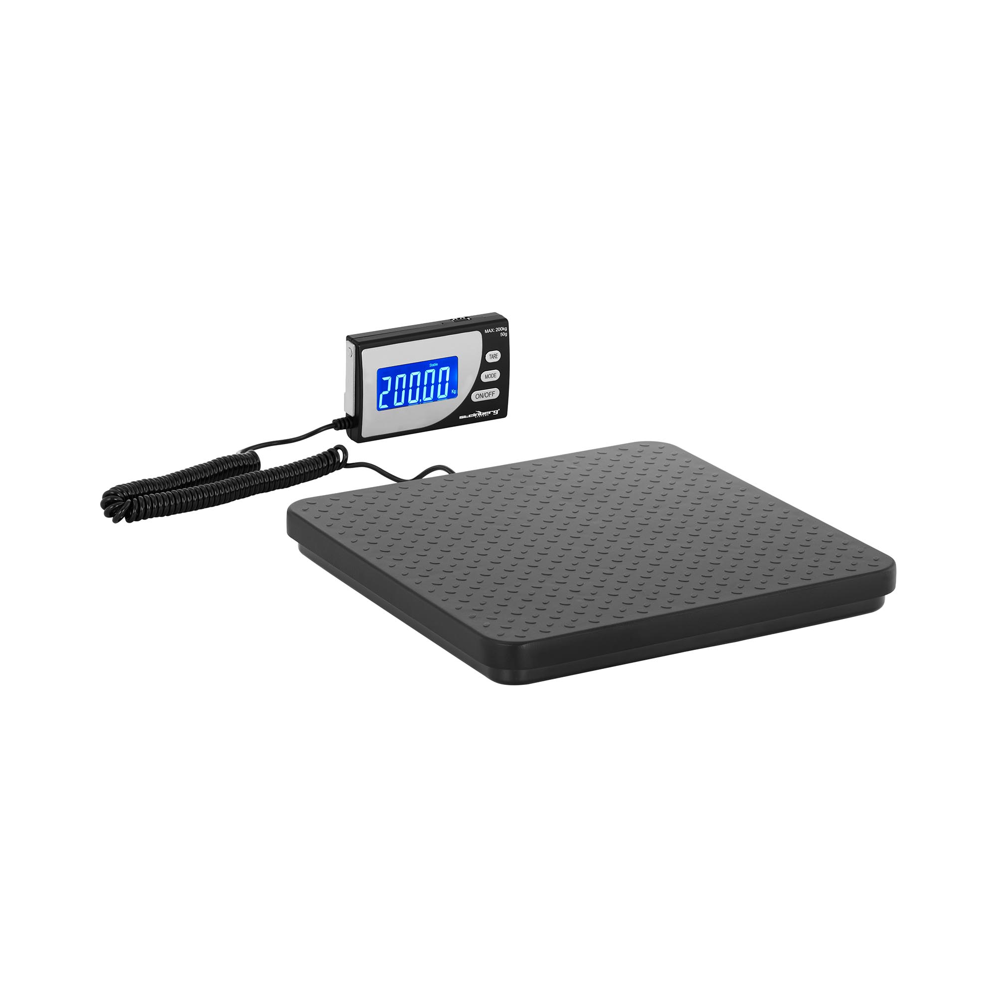 Digitálna balíková váha 200 kg/50 g 30 x 30 cm externý LCD displej - Balíkové váhy Steinberg Systems