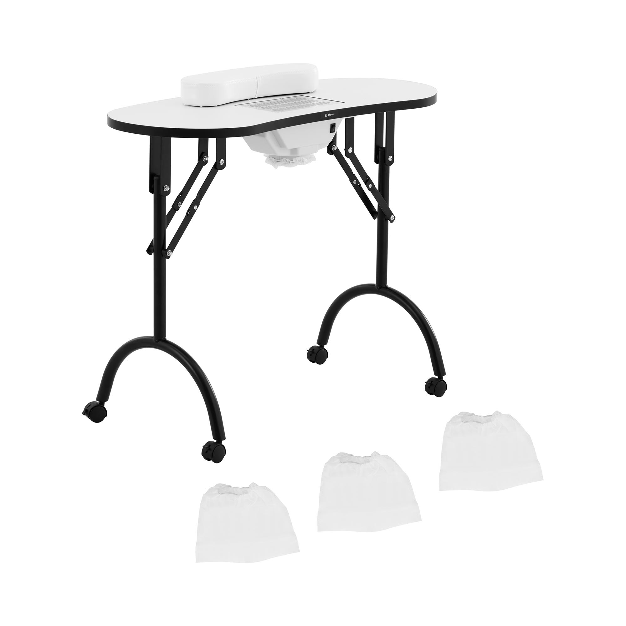 tavolo-manicure-pieghevole-bianco-4-ruote-con-aspiratore