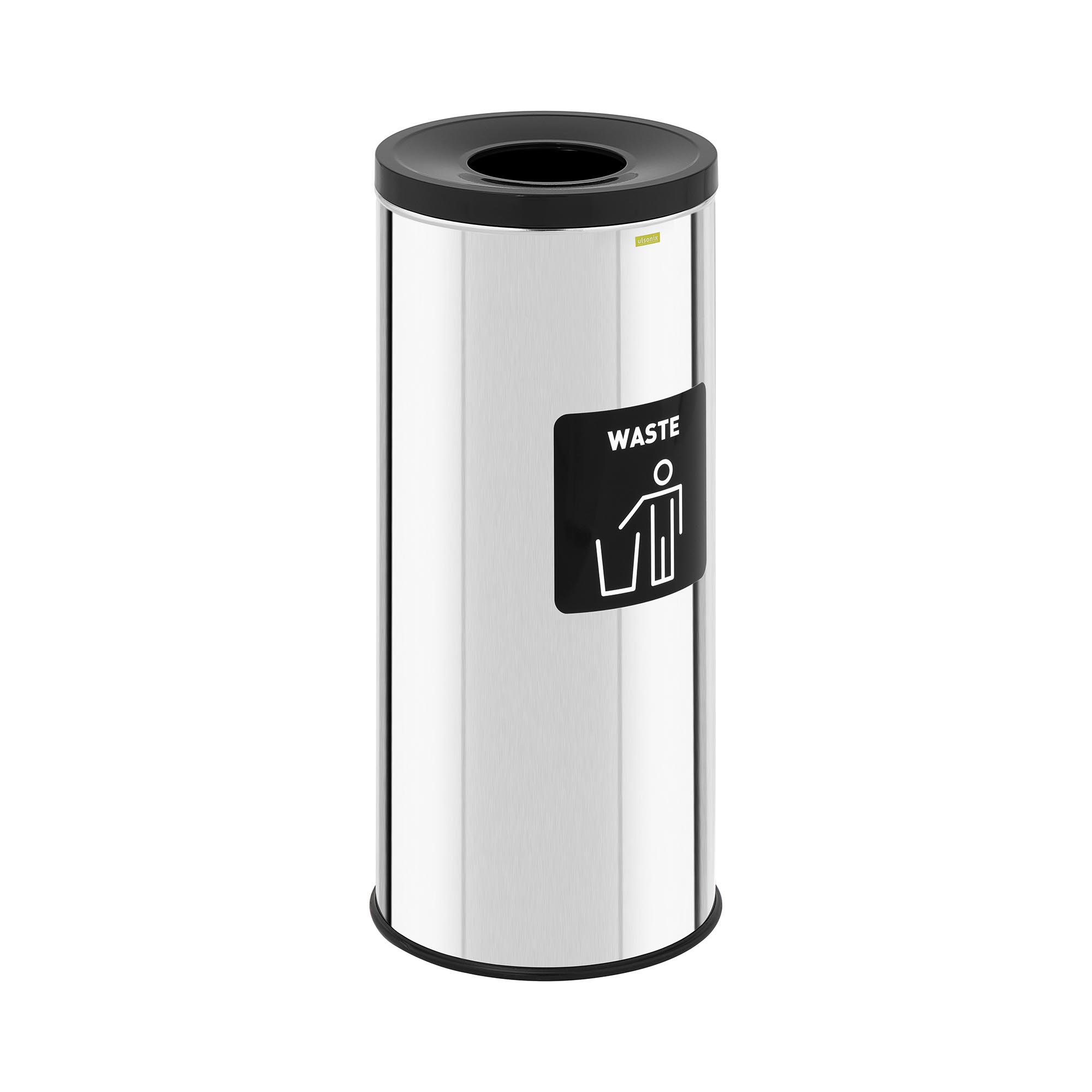 Odpadkový kôš - 45 l - chróm - bežný odpad
