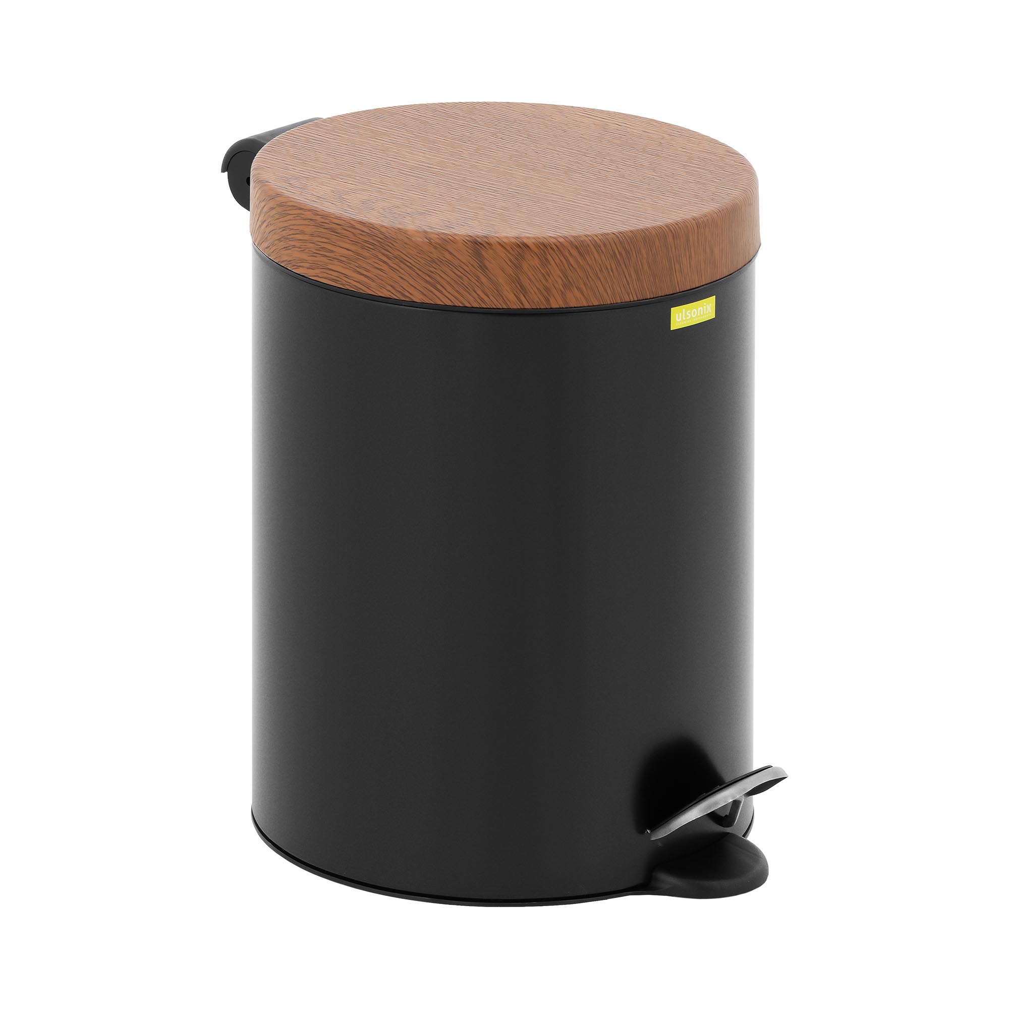 pattumiera-a-pedale-con-coperchio-in-finto-legno-5-l-nera-acciaio-rivestito