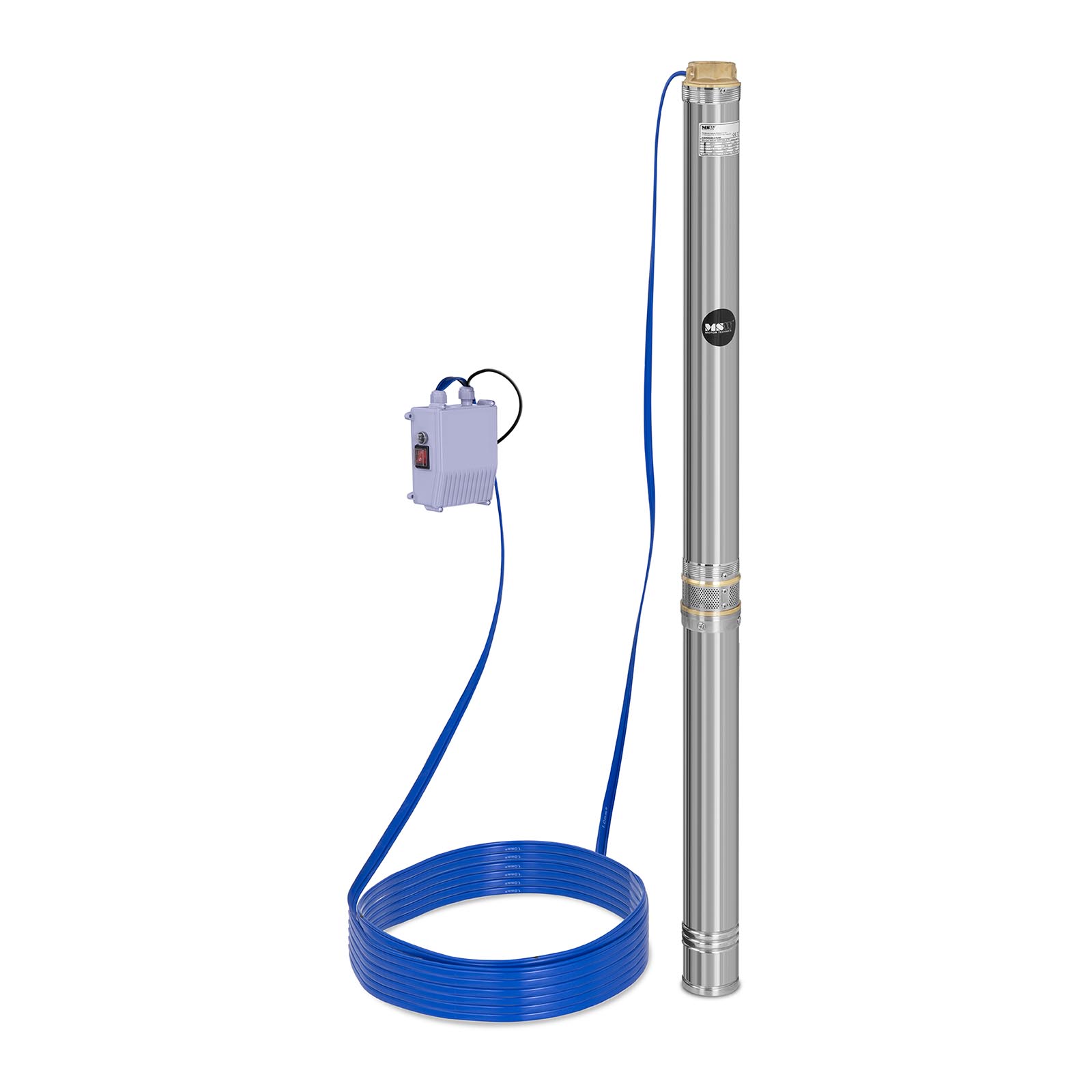 Ponorné čerpadlo - 95 mm / 3,75'' - 10 800 l/h - 2200 W - 20 m kábel / 91 m výška - ušľachtilá oceľ