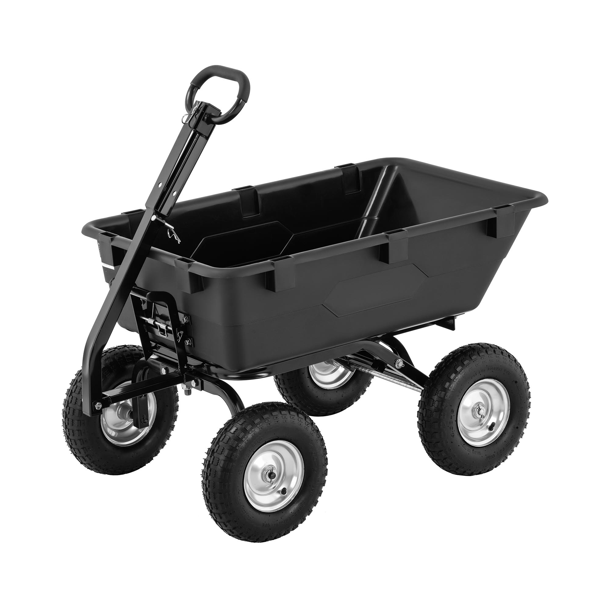 Carrello da giardino ribaltabile - 4 ruote pneumatiche - 550 kg - 150 L