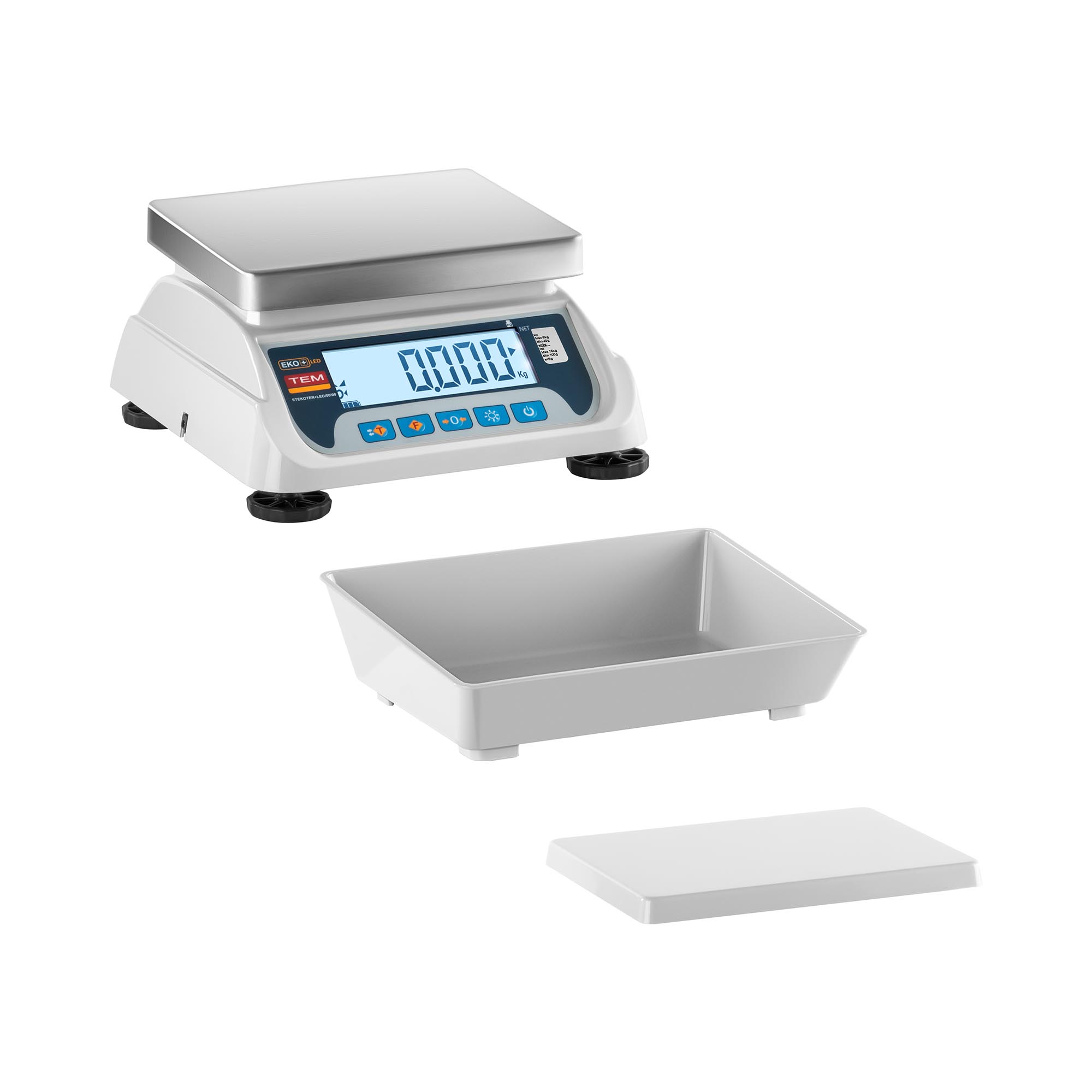 TEM Stolní váha - cejchovaná - 6 kg / 2 g - LCD displej TEKO+LCD06C-B1