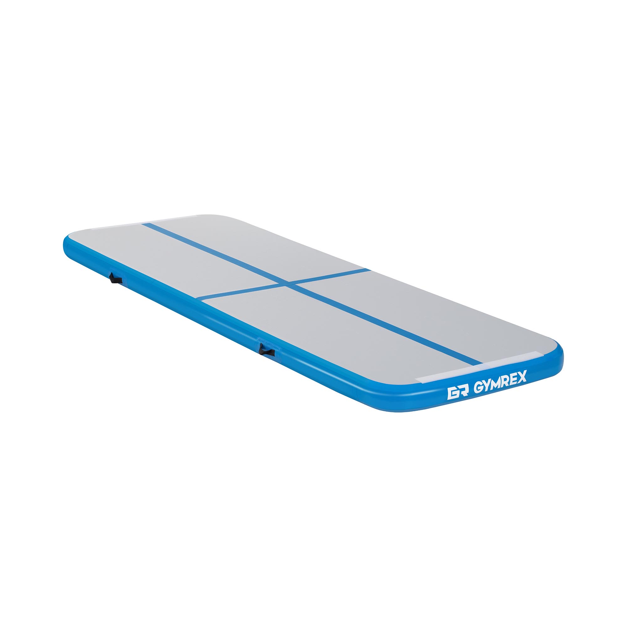 Gymrex Aufblasbare Turnmatte - Airtrick - 300 x 100 x 10 cm - 150 kg - blau/grau GR-ATM1
