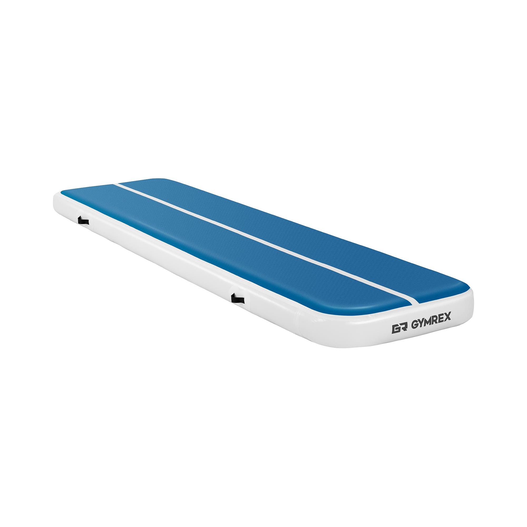Gymrex Aufblasbare Turnmatte - Airtrick - 400 x 100 x 20 cm - 200 kg - blau/weiß GR-ATM5