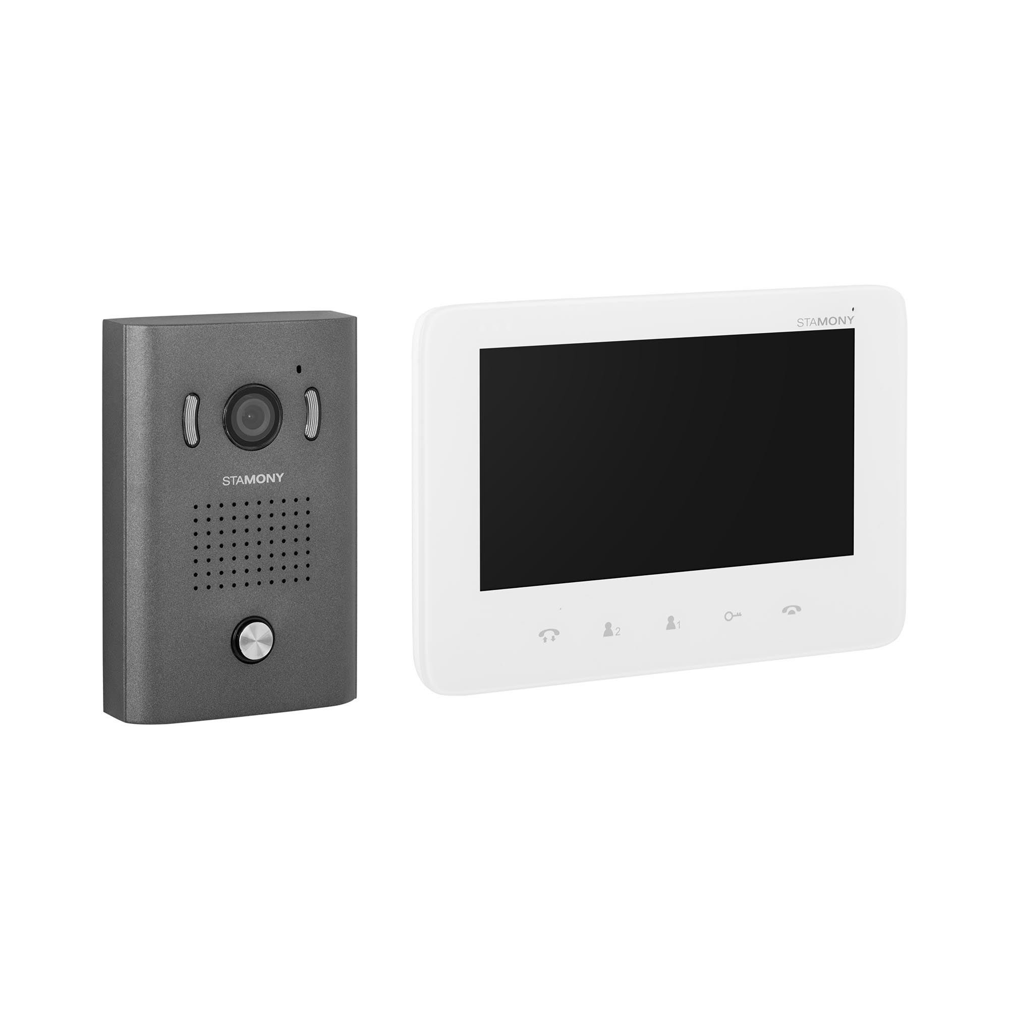kit-videocitofono-bifamiliare-1-monitor-display-17-8-cm-telecamera-esterna-apriporta-e-apricancello