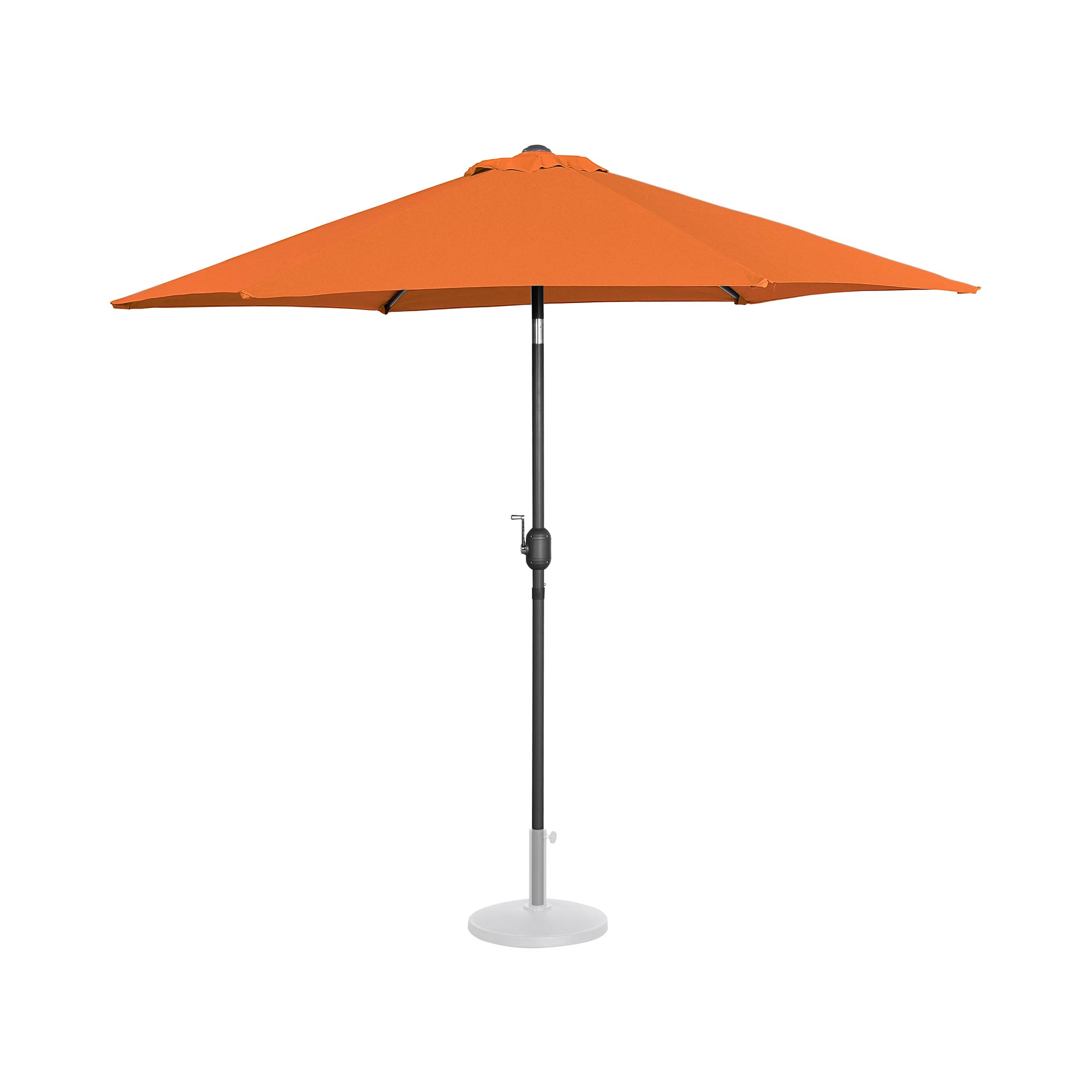 Uniprodo Velký slunečník - oranžový - šestihranný - Ø 270 cm - naklápěcí UNI UMBRELLA R270OR N