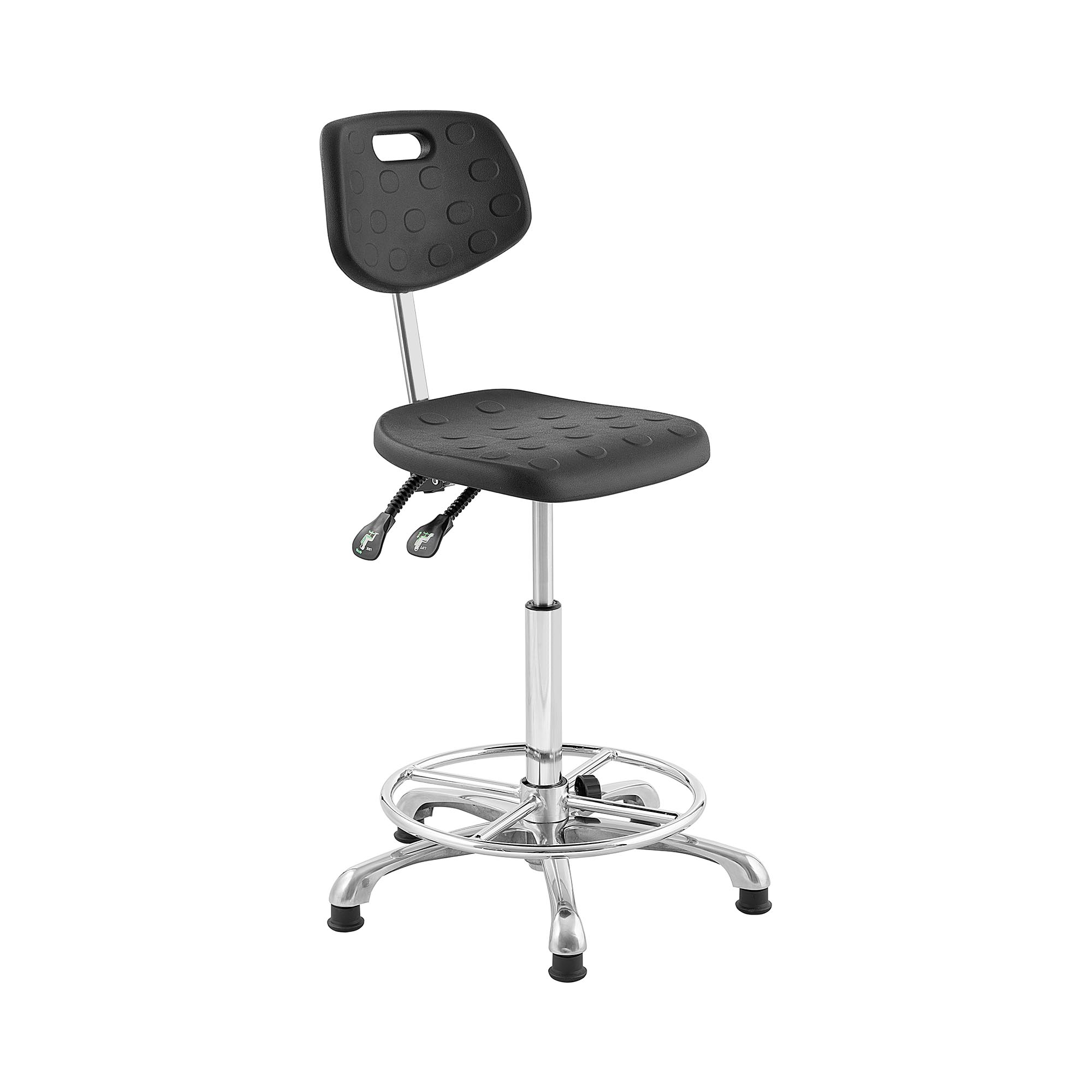 Priemyselná stolička 120 kg čierna výškovo nastaviteľná od 515 do 780 mm - Pracovné stoličky Fromm & Starck