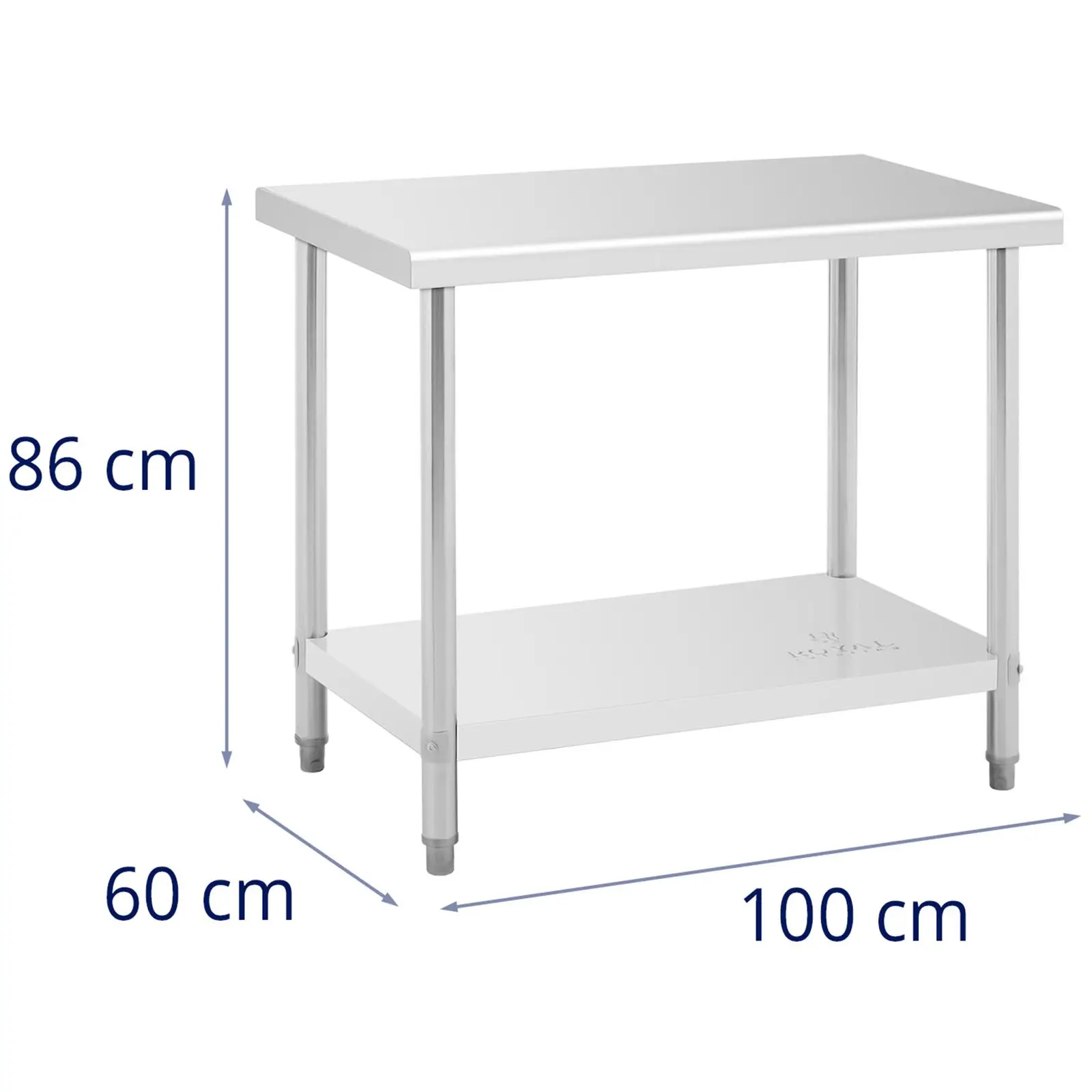 Table de travail inox - 100 x 60 cm - 90 kg
