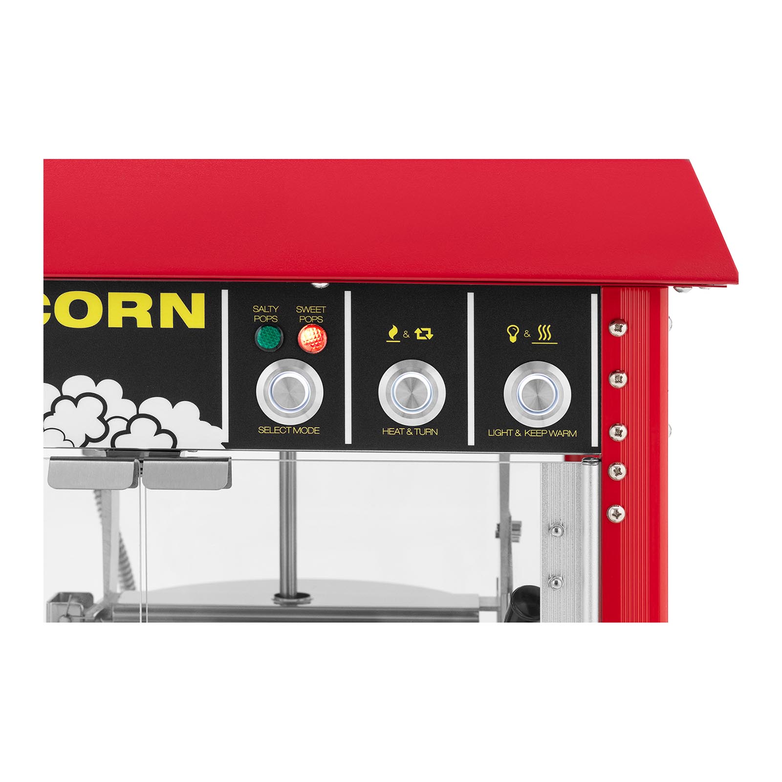 Popcornmaschine - Retro-Design - 150 / 180 °C - rot - Royal Catering