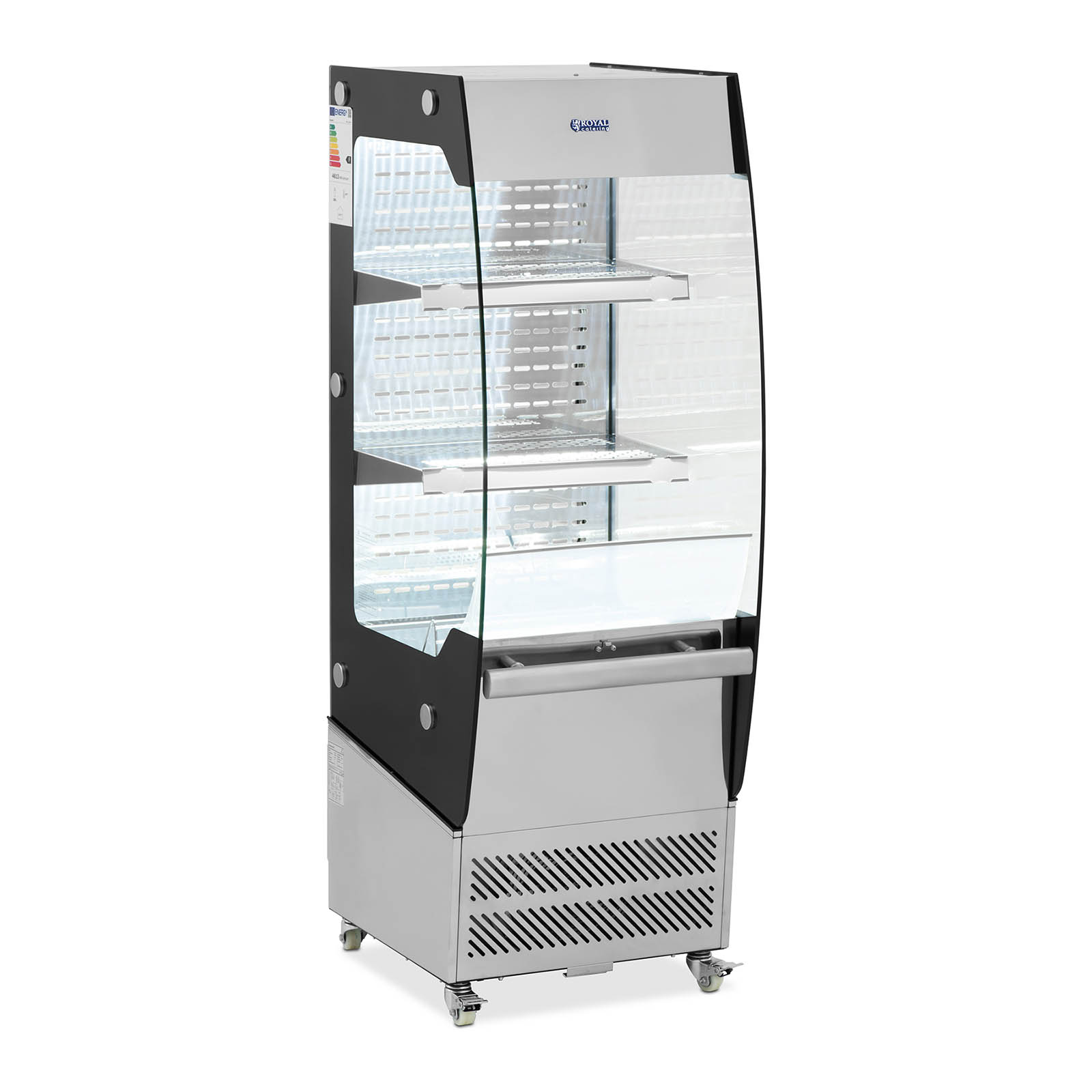 Refrigerated Shelf - 180 L - 2 shelves - 2 - 12 °C - LED - stainless steel / tempered glass - Royal Catering