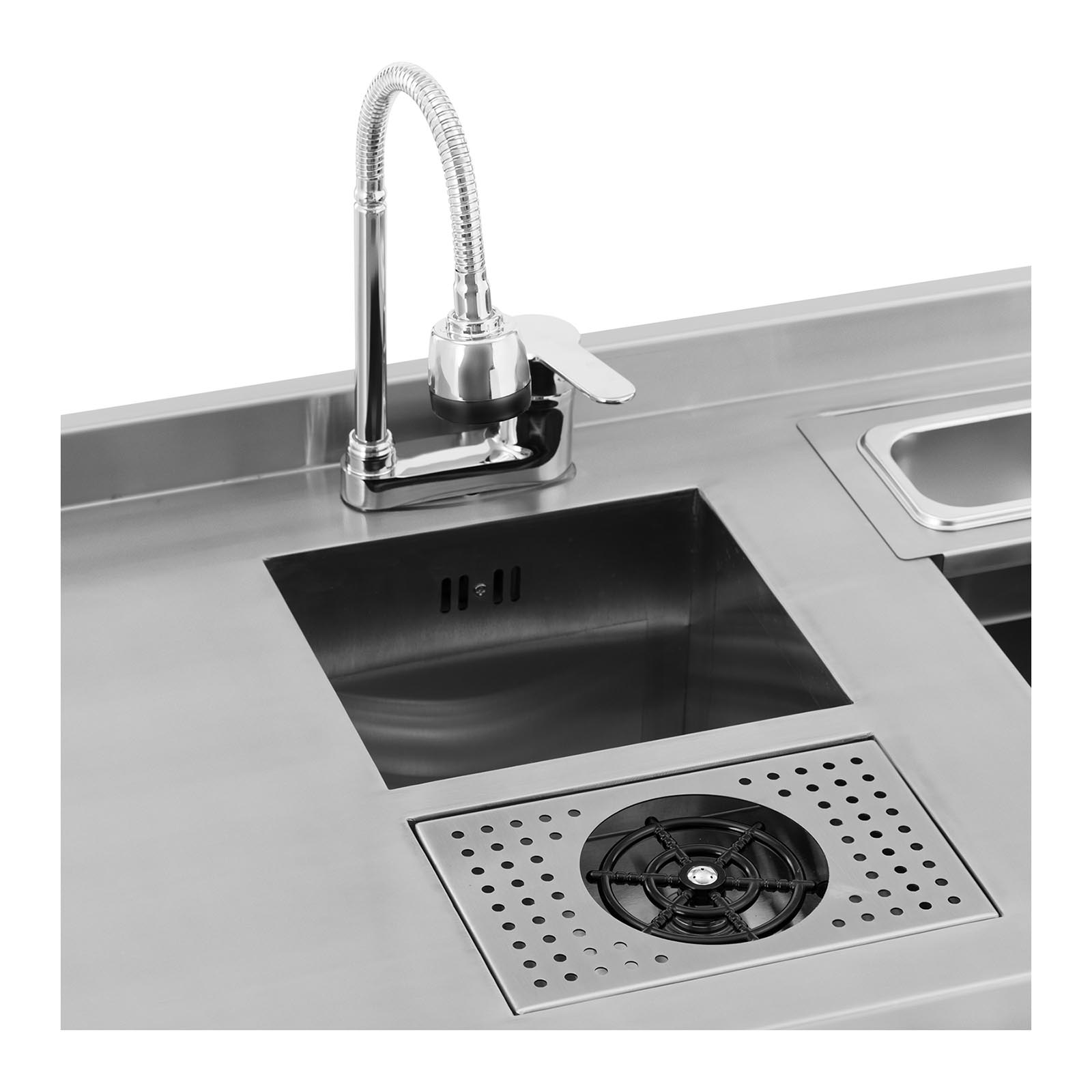 Cocktail Bar - with ice container, 4 GN 1/9 containers, glass rinser ...