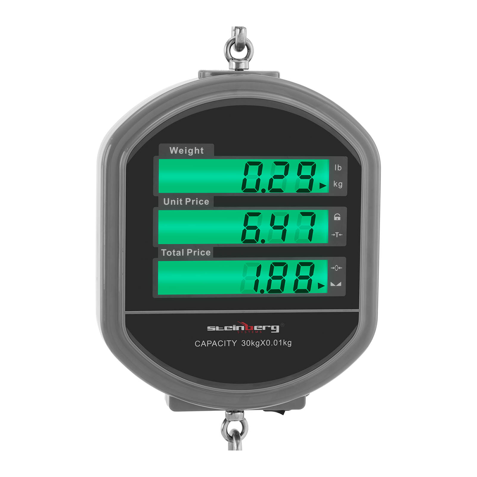 Hängvåg - 0.1 - 30 kg / 10 g - LCD-skärm - Fjärrkontroll