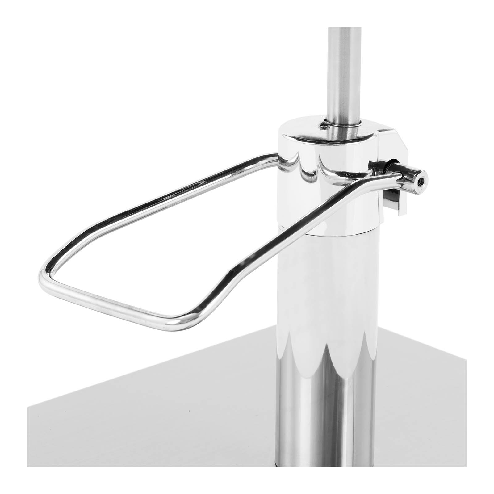Friseurstuhl mit Fußstütze - 920 - 1070 mm - 200 kg - Schwarz, Silbern