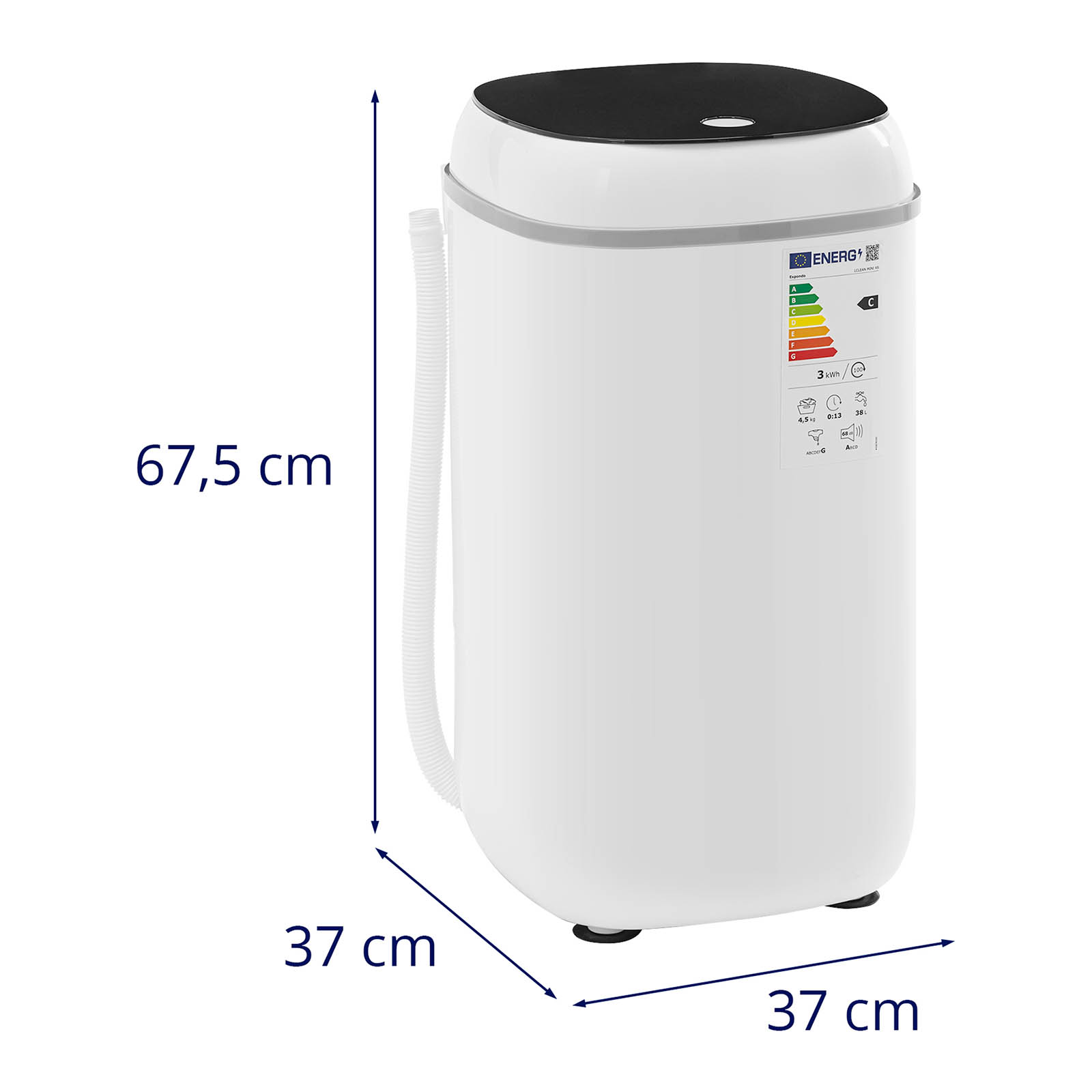 Mini machine à laver - semi-automatique - avec fonction essorage
