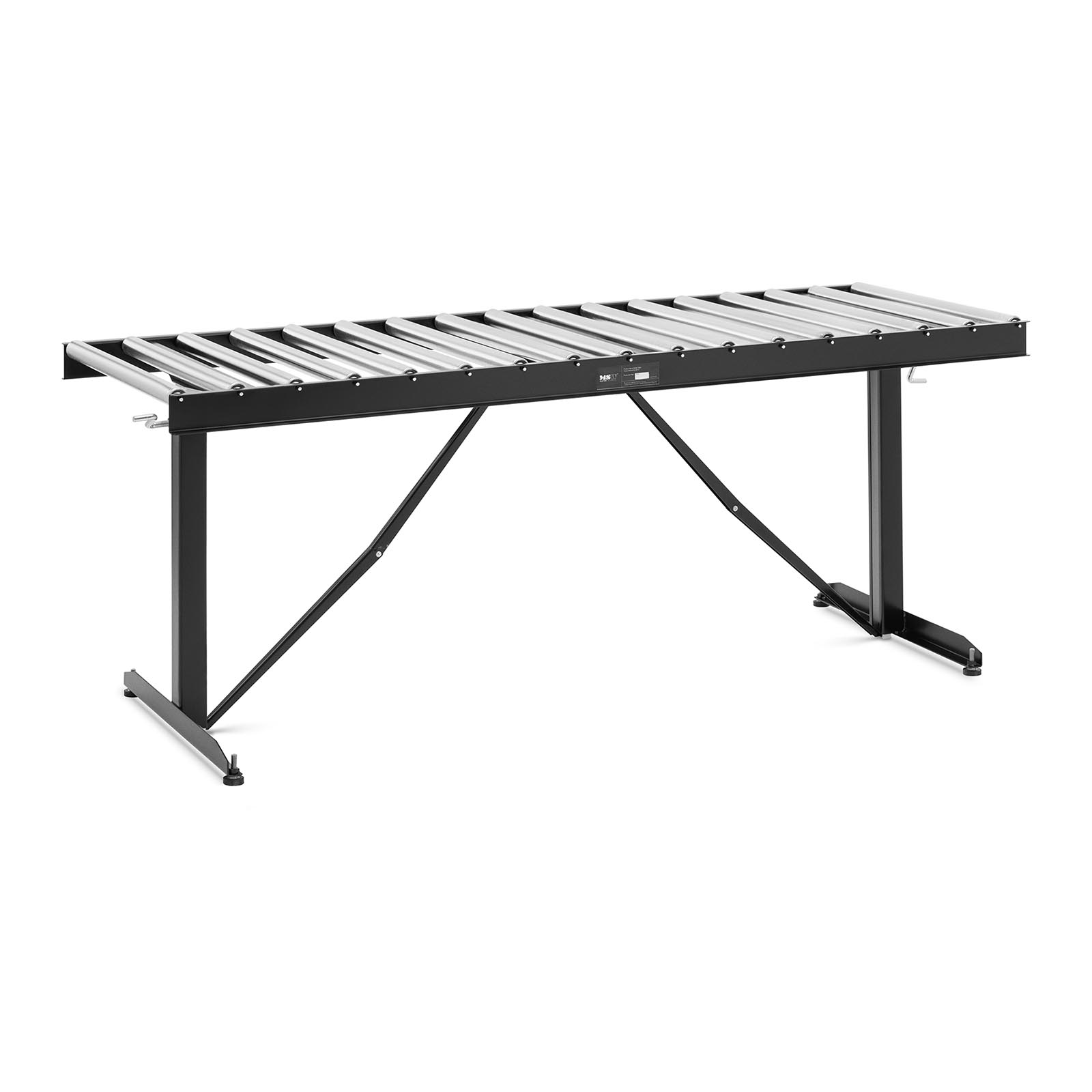 Görgős asztal - 200 kg - 178 x 67 cm - 17 görgő - állítható magasságú