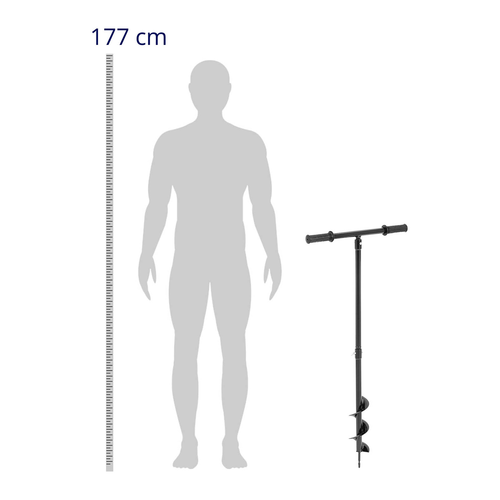 Wiertnica do ziemi ręczna - 100 cm - przedłużka 50 cm
