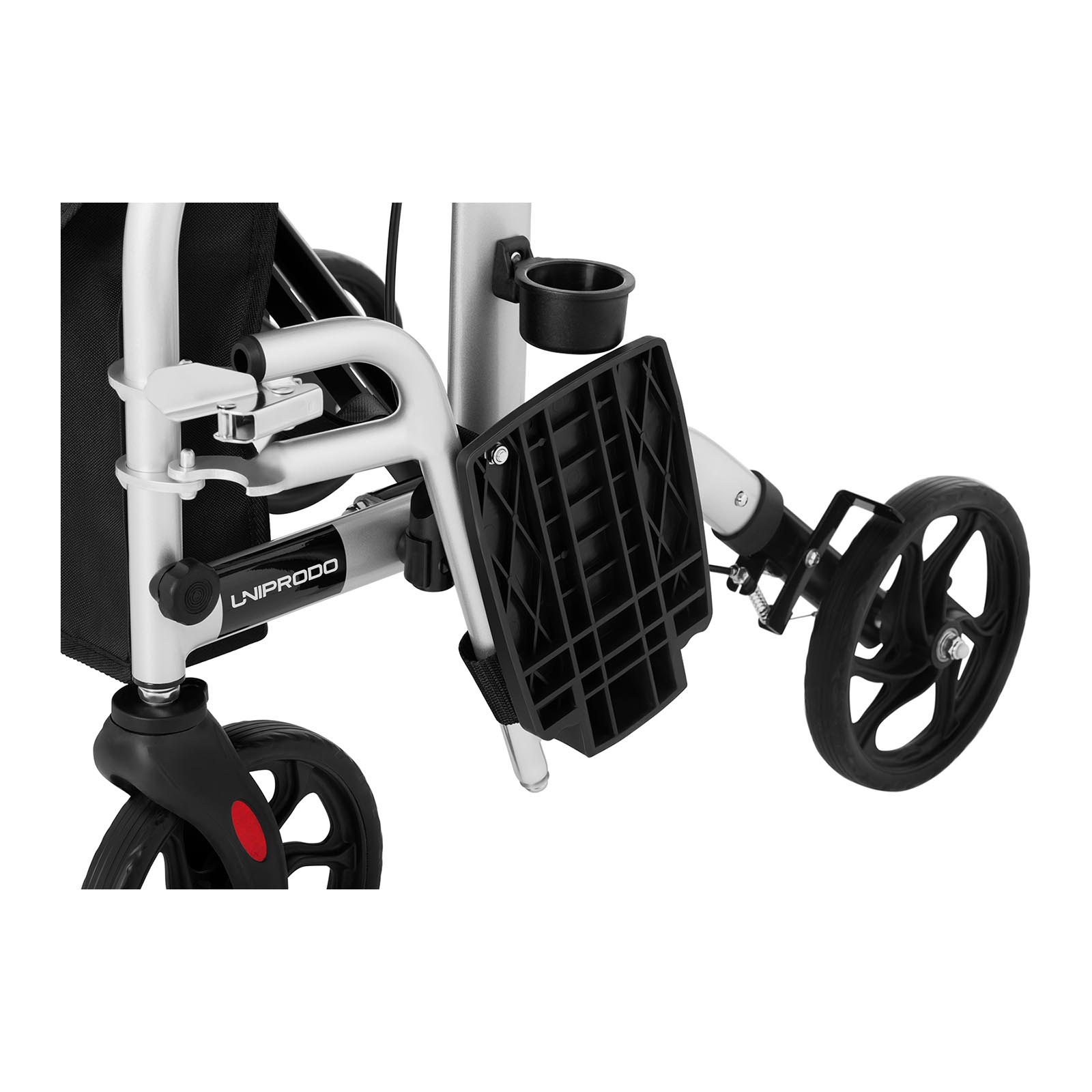 Rollator-Rollstuhl 2-in-1 - silber - 120 kg