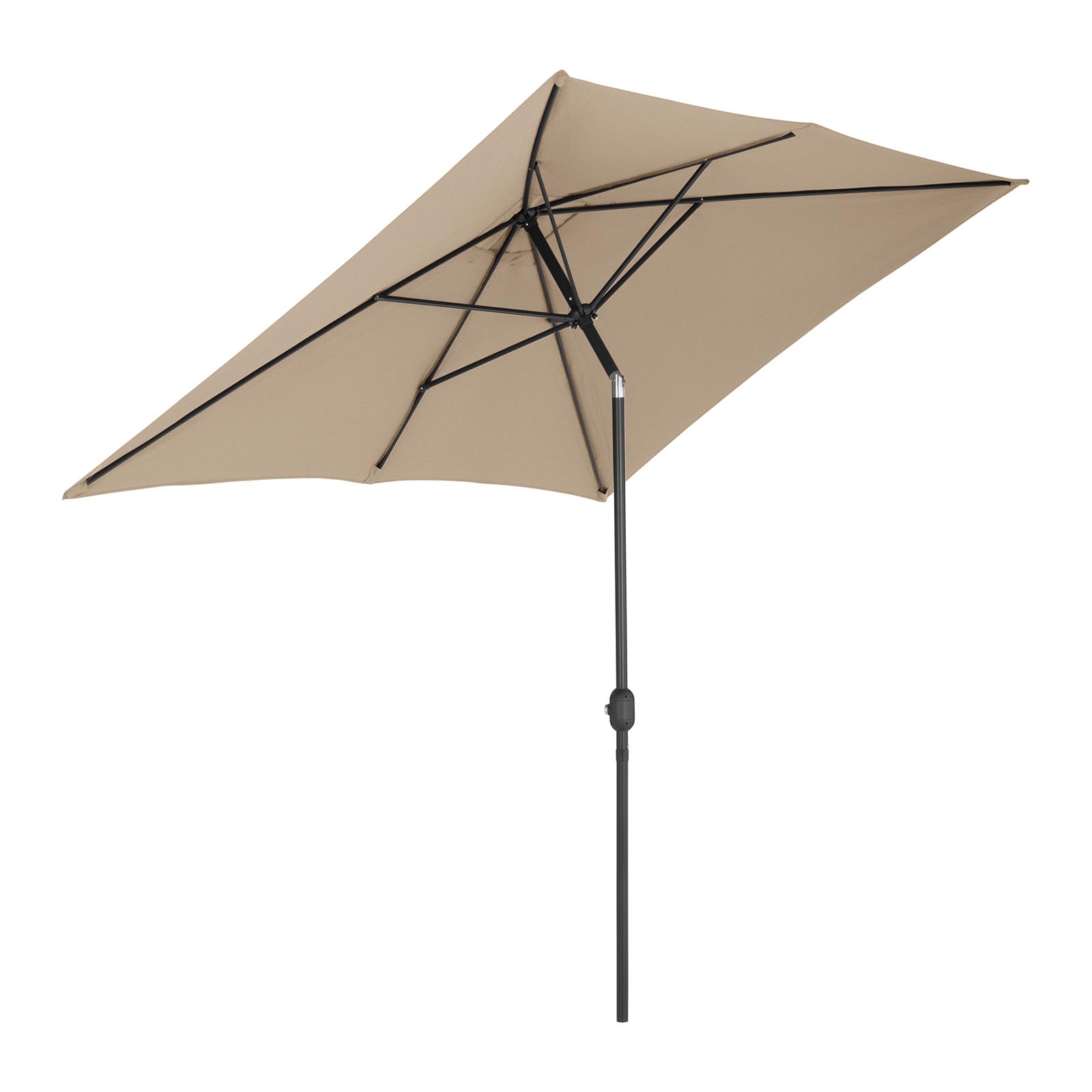 Aurinkovarjo suuri - ruskeanharmaa - suorakulmainen - 200 x 300 cm - kallistettava