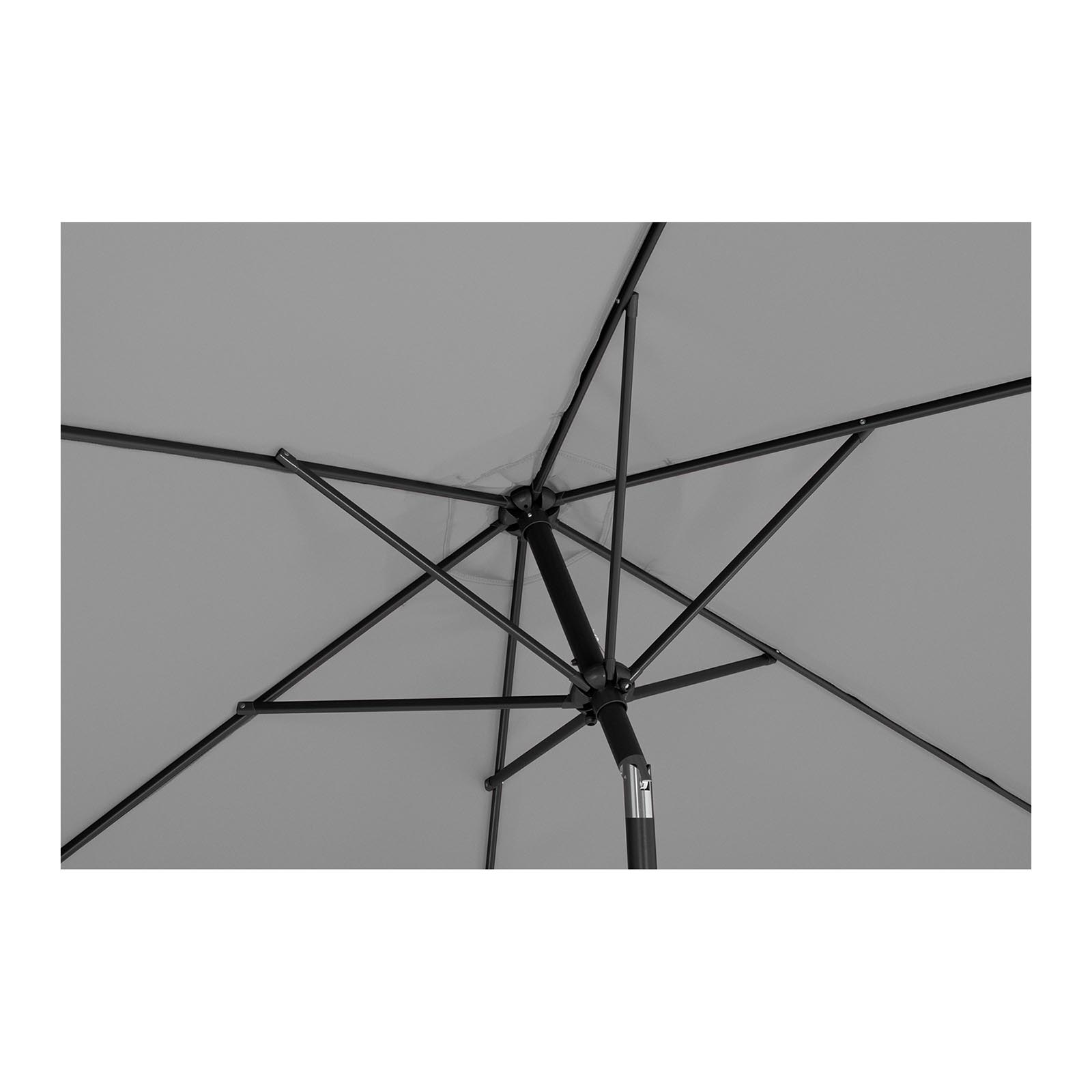 Parasol ogrodowy - ciemnoszary - sześciokątny - Ø300 cm - uchylny