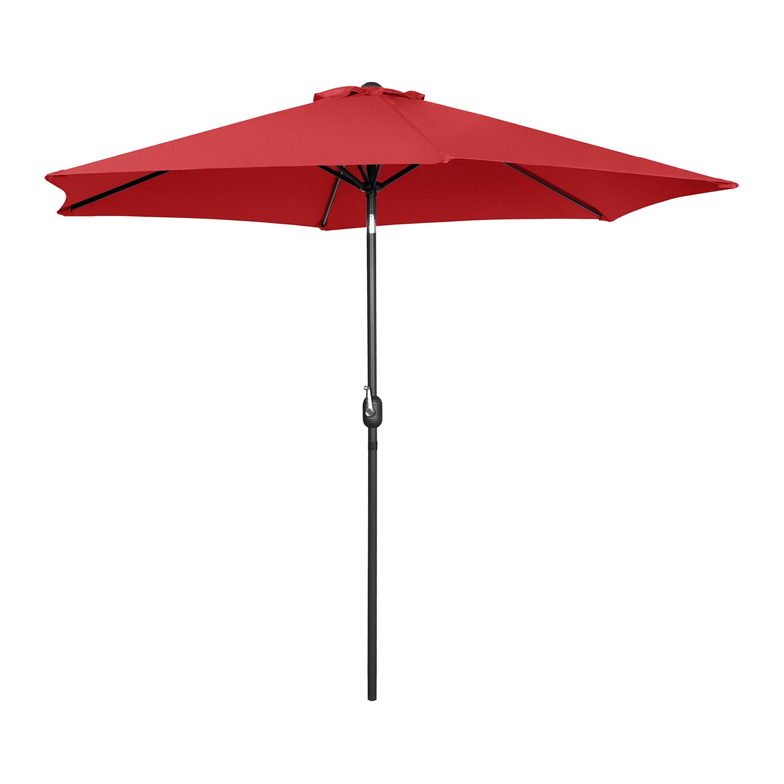 Sonnenschirm groß - rot - sechseckig - Ø 300 cm - neigbar