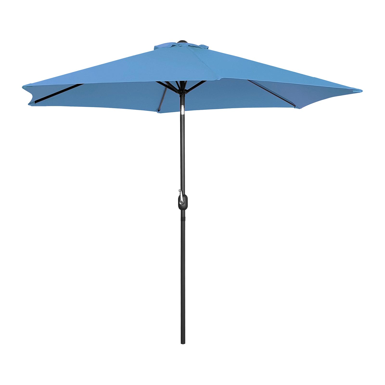 Parasol ogrodowy - niebieski - sześciokątny - Ø300 cm - uchylny