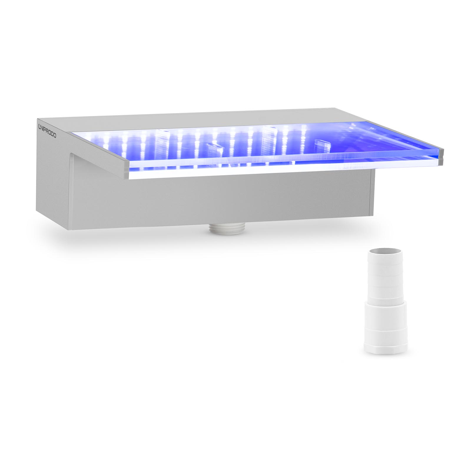  - 30 cm - LED osvetlenie - modrá / biela - hlboký chrlič