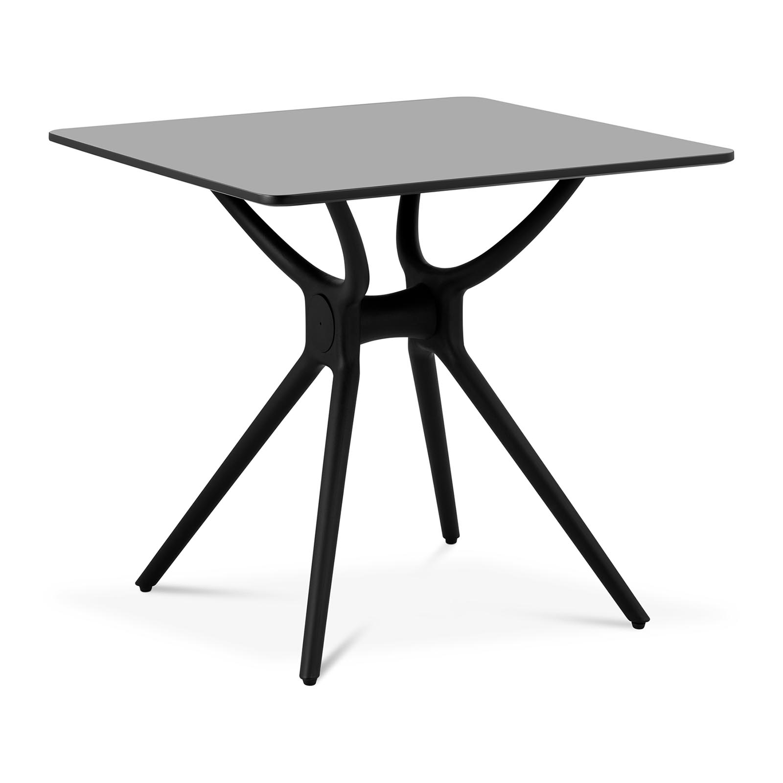 Table - Plateau carré - 80 x 80 cm - Coloris noir