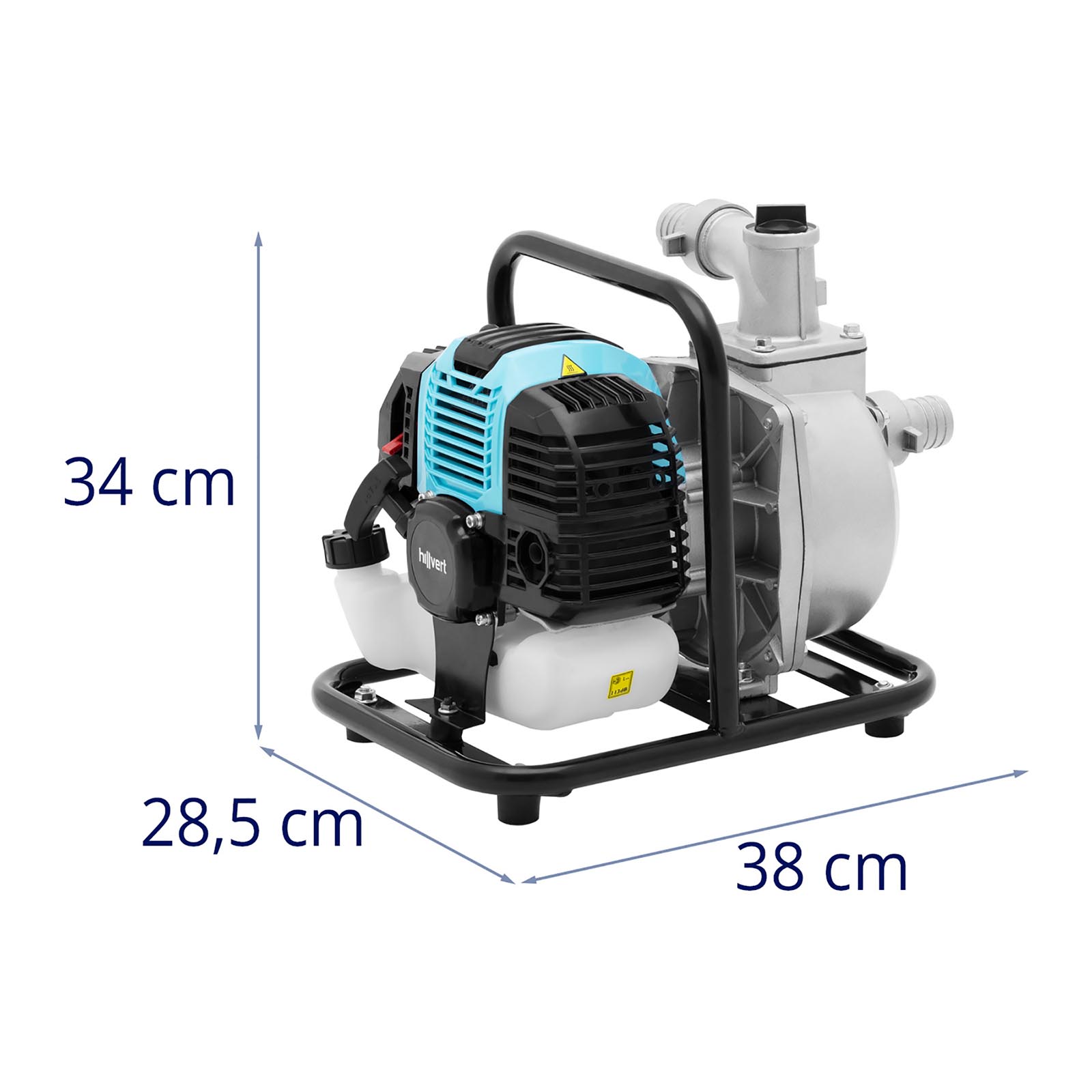 Pompe à eau - 1,35 kW - 15 m³/h - avec tuyau plat - 1 1/2 pouce - 50 m - 0-7 bar